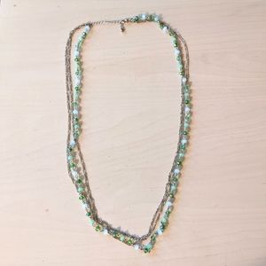 $15/3 Green layered necklace